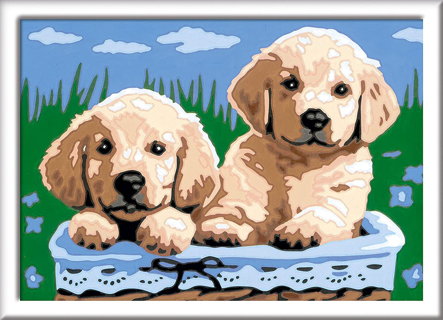 CreArt Cute Puppies Paint By Numbers - Ravensburger