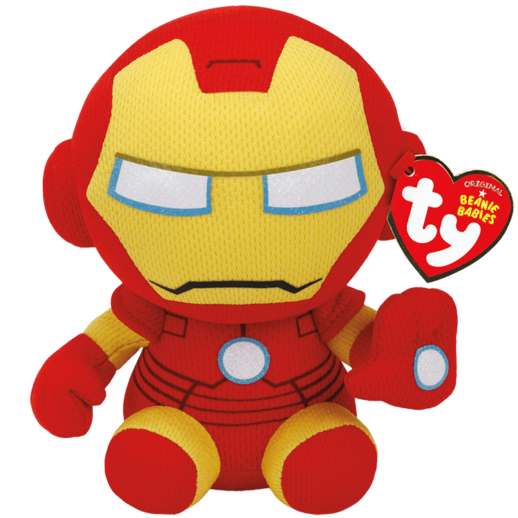 TY Iron Man Beanie 8"