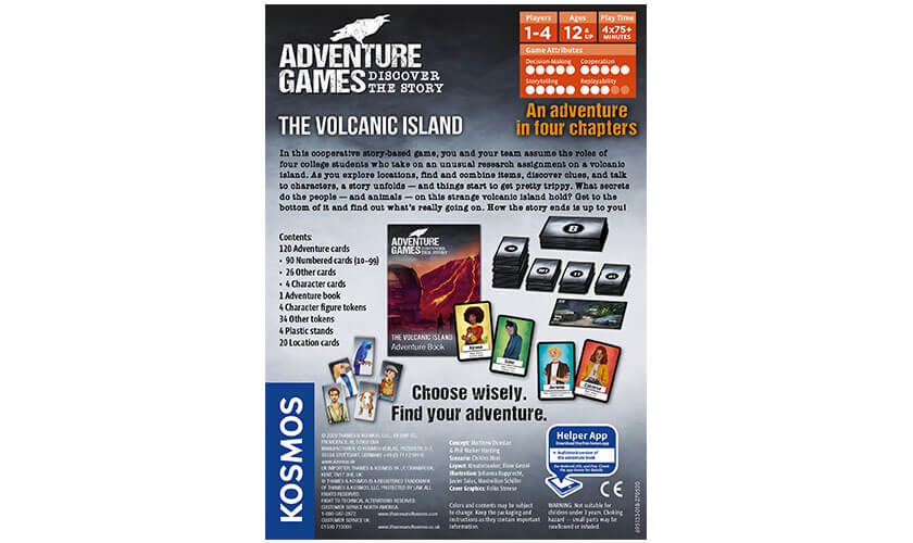 Adventure Games The Volcanic Island| Thames and Kosmos| Cooperative Board Game| 1-4 Players | Ages 12+ |