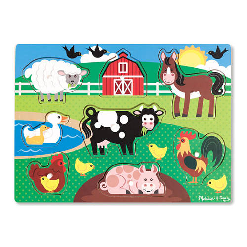 Farm Animals Peg Puzzle