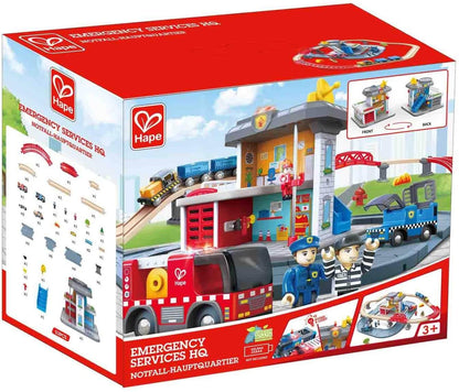 EMERGENCY SERVICES HQ Train Set Hape