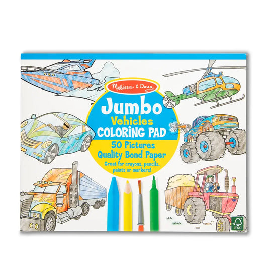 Jumbo Colouring Book Vehicles - Melissa & Doug