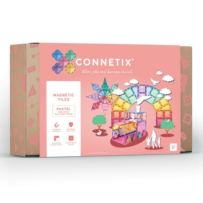Connetix Magnetic Tiles 202 Piece Pastel Mega Pack