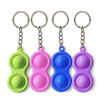 Push Poppers Keychain Sensory Fidget Toy