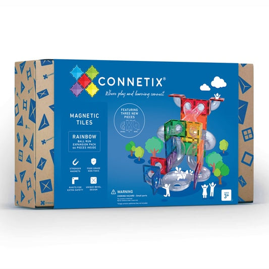 Connetix Magnetic Tiles 66 Piece Ball Run Expansion Pack