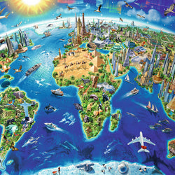 Ravensburger World Landmarks Map XXL 200pc Jigsaw Puzzle