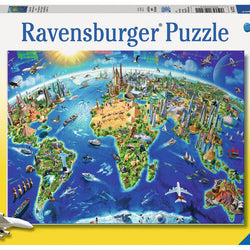 Ravensburger World Landmarks Map XXL 200pc Jigsaw Puzzle