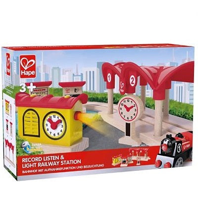 Record Listen and Light Railway Station Hape Toys
