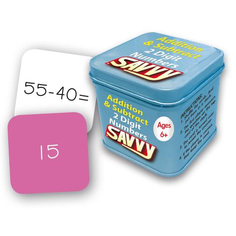 Addition & Subtraction with 2 Digit Numbers Savvy Maths Game