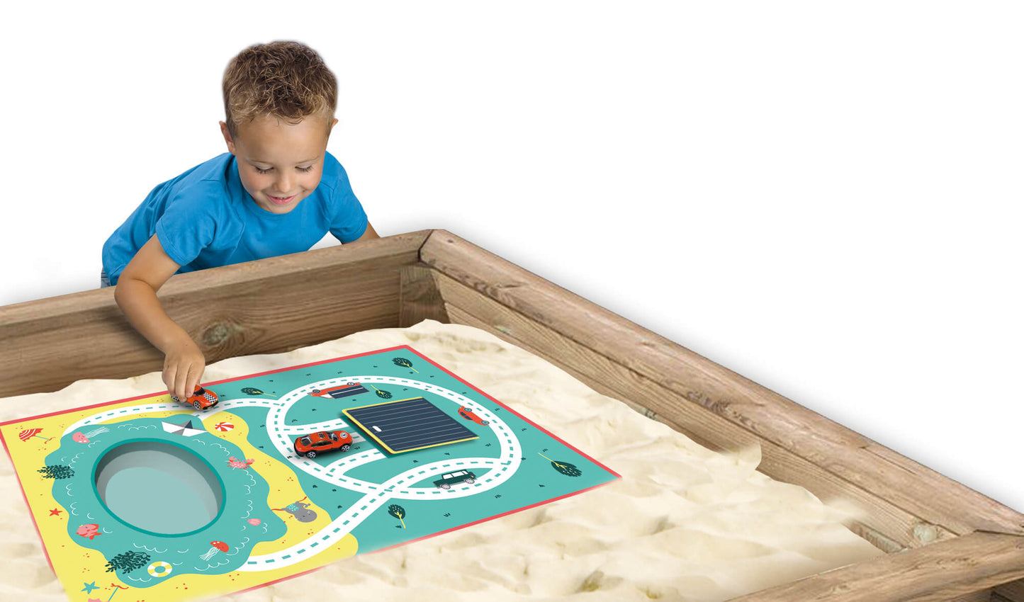Sand play mat – Water and roads