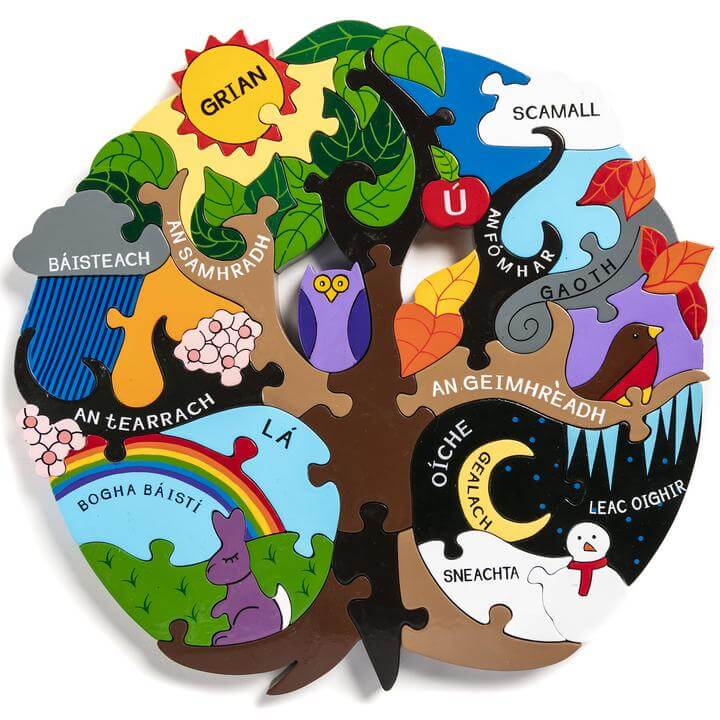 The four Seasons Jigsaw as Gaelige (na ceithre shéasúr)