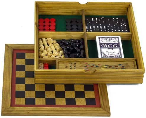 Wooden Six in One Game Set