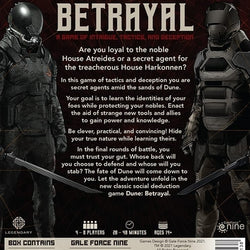 Dune Betrayal Board Game
