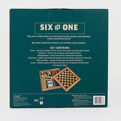 Wooden Six in One Game Set