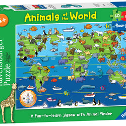 Ravensburger Animals of the World, 60pc Giant Floor Jigsaw Puzzle
