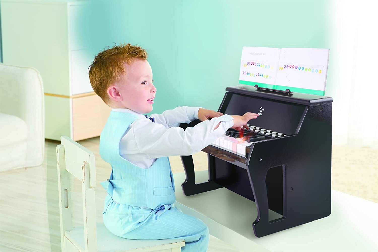 Learn with Lights Piano, Black - Hape