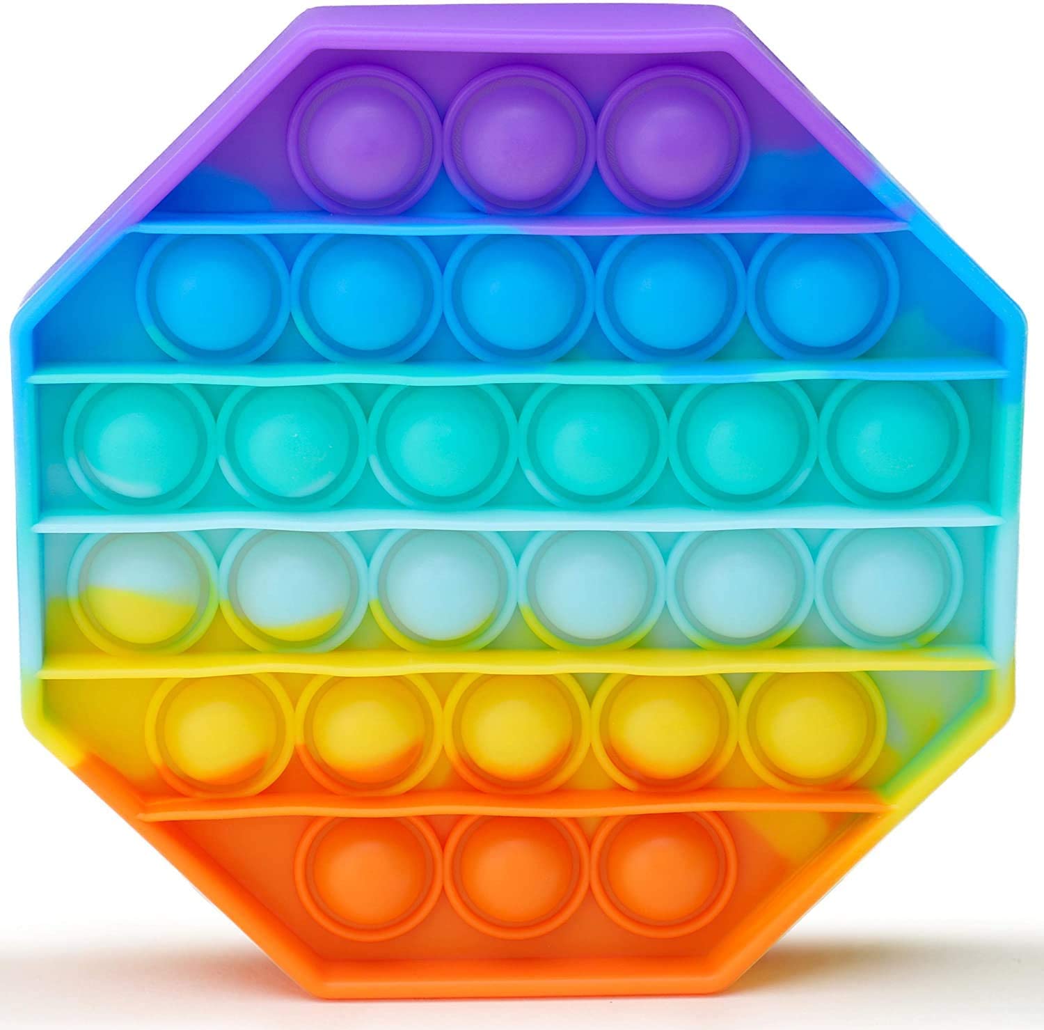 Rainbow Push Popper Fidget Toy Cogs