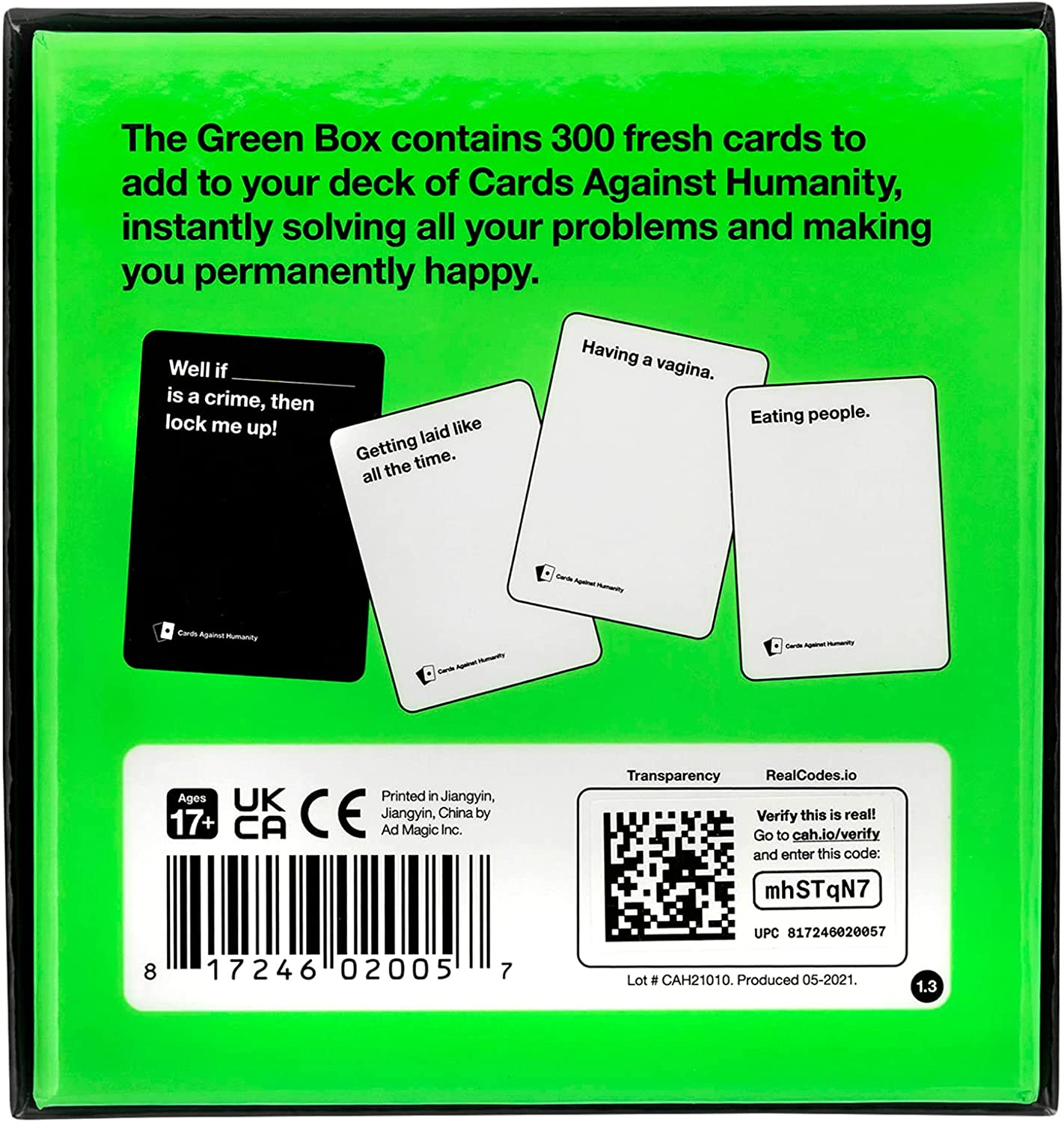 Cards Against Humanity Green Box Expansion Cogs Toys & Games Ireland