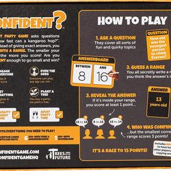CONFIDENT? Party Game - A Quiz Game with a Brilliant Twist - Adults, Kids, Families & Teenagers