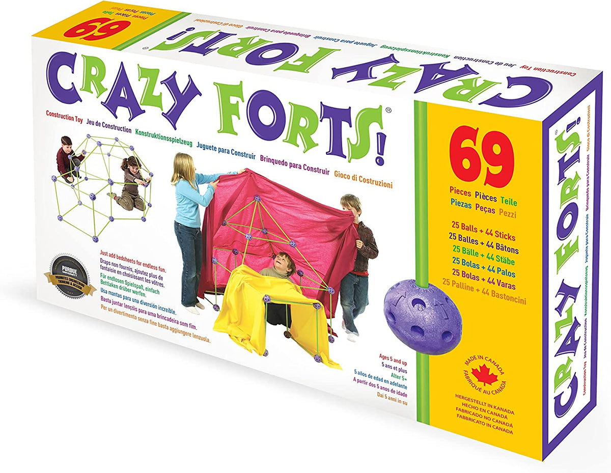 Crazy Forts 69-Piece Fort Building Kit | Cogs Toys