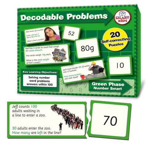 Decodable Word Problem to 100 (4 operations)