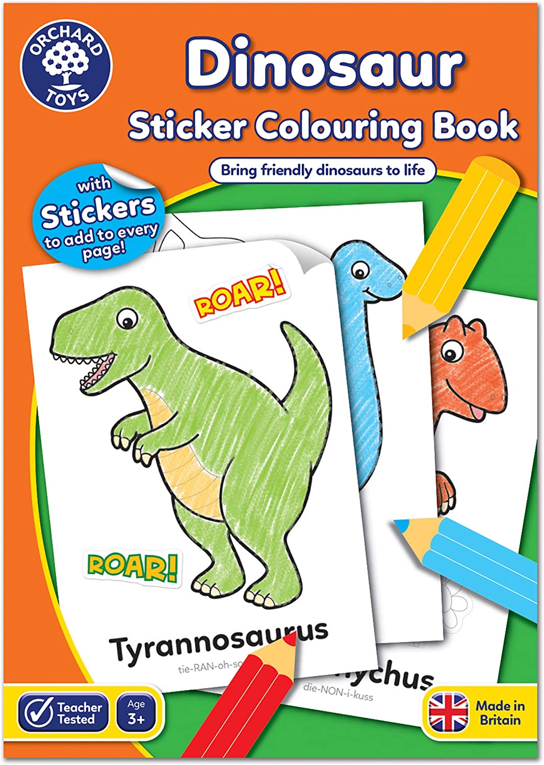 Dinosaur Sticker Colouring - Orchard Toys