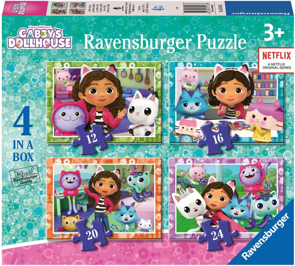 Gabby’s Dollhouse Jigsaw Puzzles (4 in a box)- Ravensburger