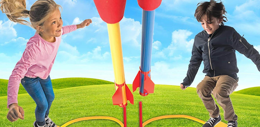 Triple Stomp Rockets Stomp Rocket Dueling Rockets | Head-to-Head Launch