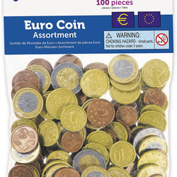 Euro Coins Set (Set of 100) - Learning Resources