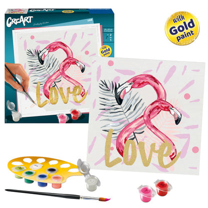 Ravensburger Flamingo Love Paint by Numbers Kit for Children - Painting Arts and Crafts for Kids Age 12 Years Up