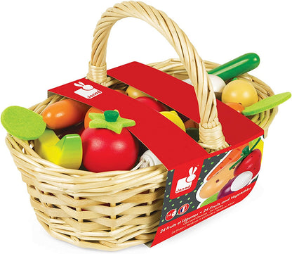 24-Piece Fruits and Vegetables Basket