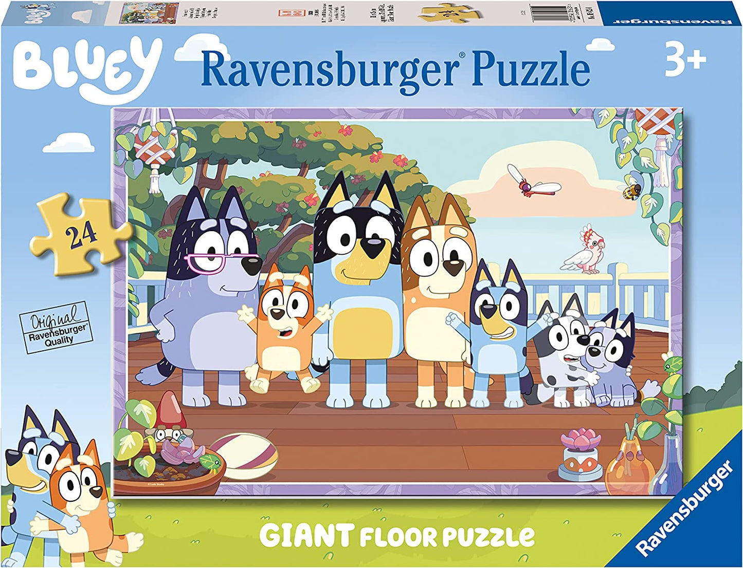 Children's Puzzle Bluey Christmas Giant Floor Puzzle - 24 Pieces Puzzl