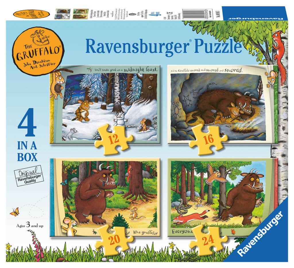 Ravensburger The Gruffalo 4 in Box (12, 16, 20, 24pc) Jigsaw Puzzles
