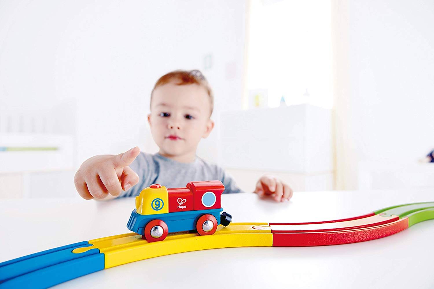 Hape Train Set Hape Battery-Powered Wooden Train Compatible