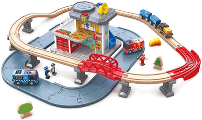 EMERGENCY SERVICES HQ Train Set Hape