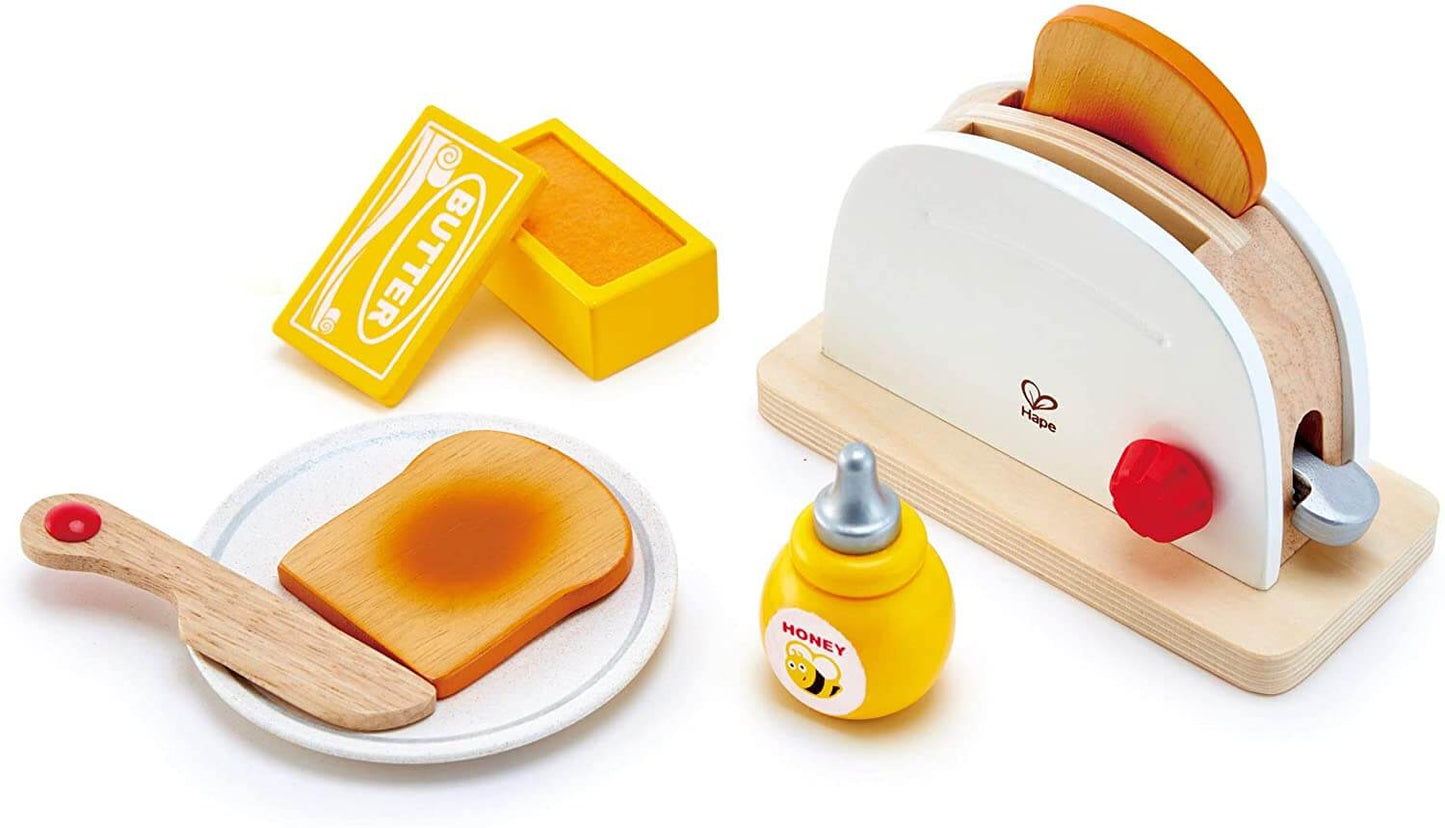 Wooden Pop-Up Toaster Set
