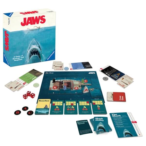 Jaws Board Game  Age 12 - Adult A Game of Strategy and Suspense Ravensburger