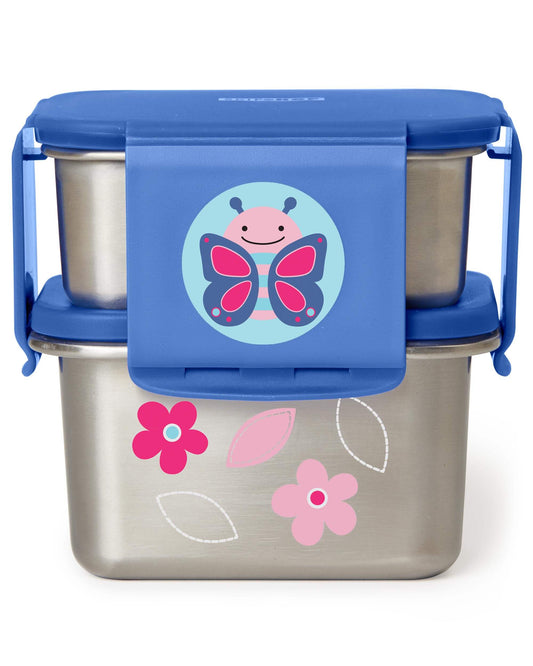 Skip Hop Zoo Stainless Steel Lunch Kit - Butterfly