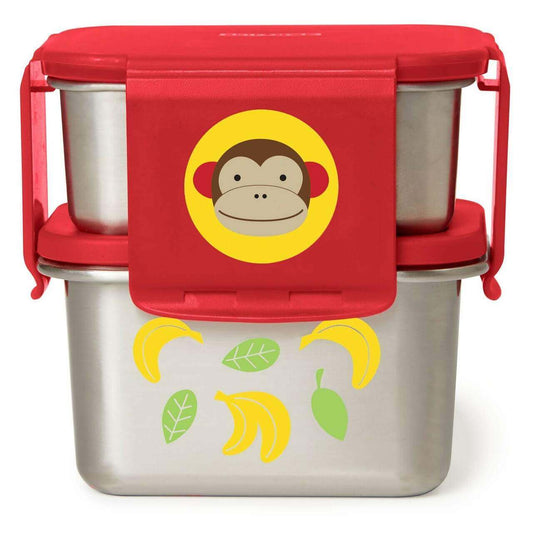 Skip Hop Zoo Stainless Steel Lunch Kit - Monkey