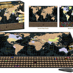 Scratch Map Puzzle World Map