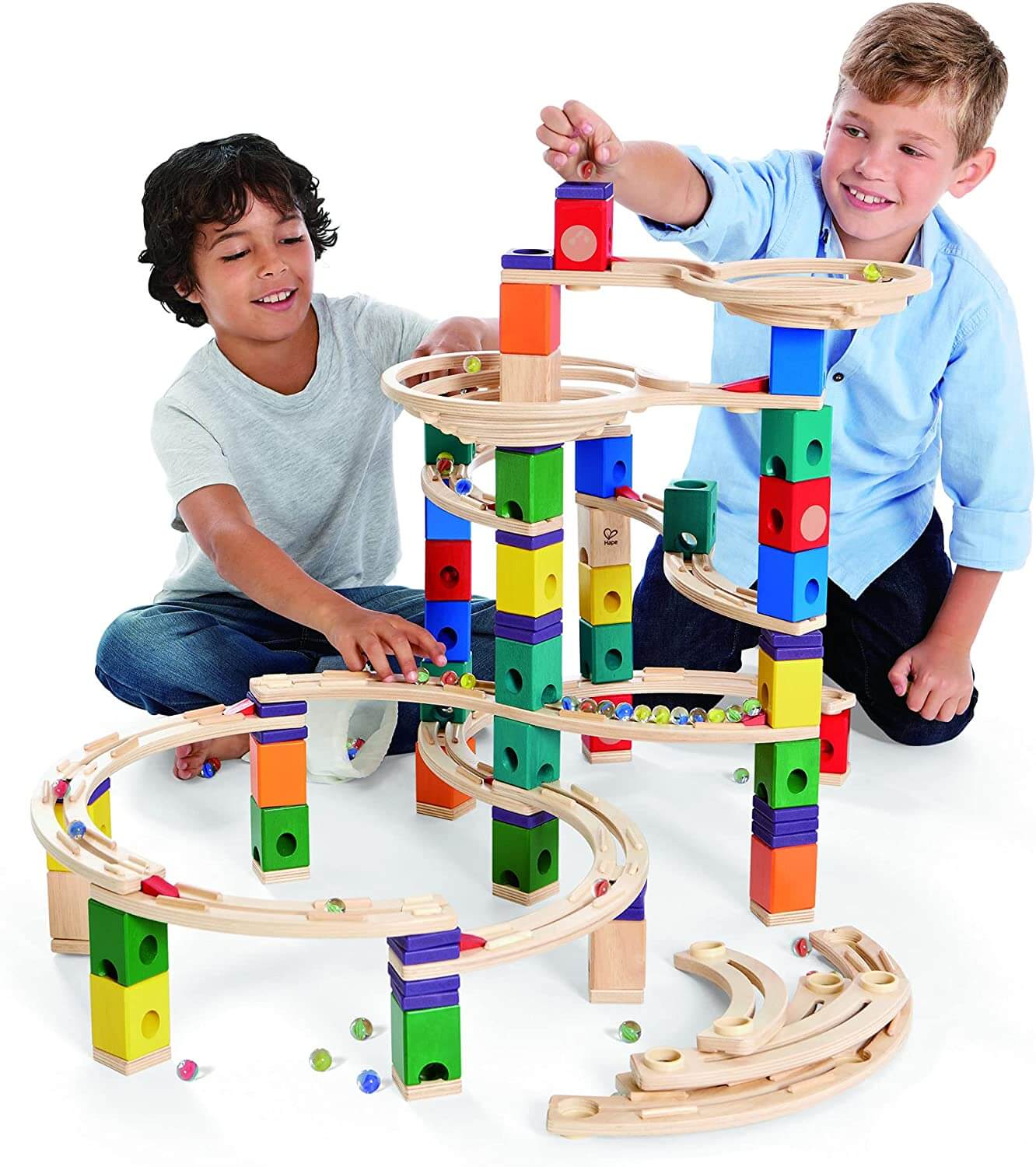 The Ultimate Quadrilla Marble Run Cyclone Hape