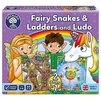 Fairy Snakes & Ladders and Ludo Board Game Orchard Toys