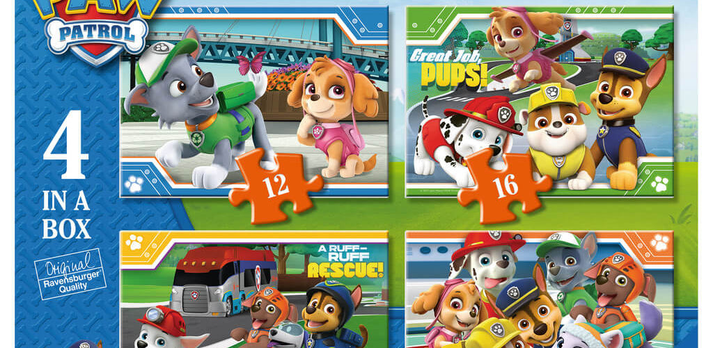 Ravensburger Paw Patrol 4 in a Box (12, 16, 20, 24pc) Jigsaw Puzzles