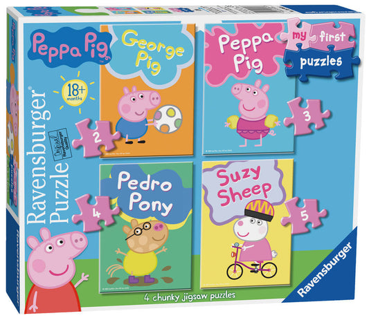 Ravensburger My First Puzzle, Peppa Pig (2, 3, 4 & 5pc) Jigsaw Puzzles