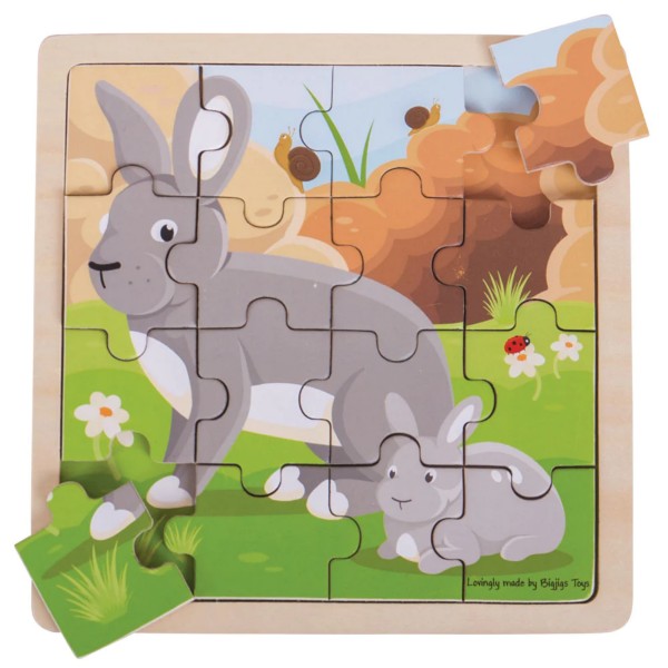 Rabbit & Kitten Wooden Jigsaw Puzzle