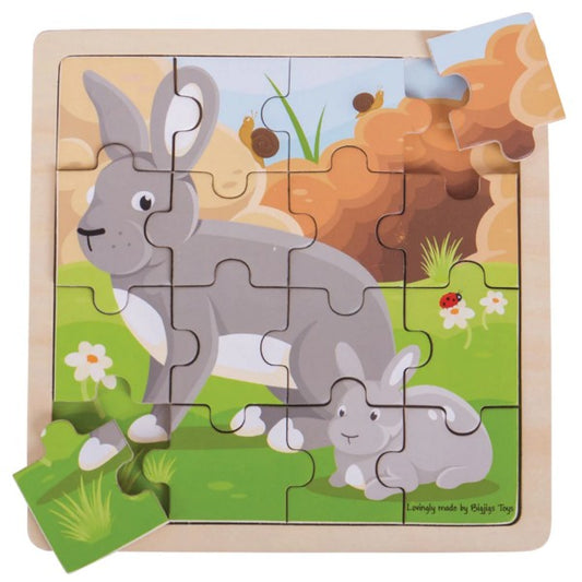 Rabbit & Kitten Wooden Jigsaw Puzzle