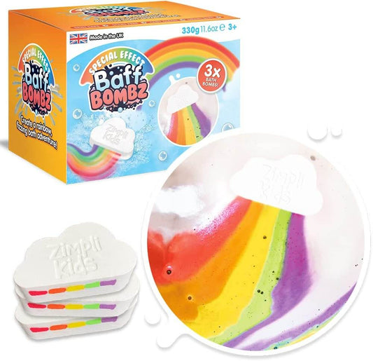 3 x Large Cloud Rainbow Bath Bomb