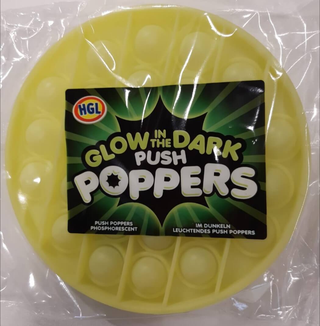 Push Popper Bubble Sensory Fidget Toy Glow in the Dark  (Shapes vary)
