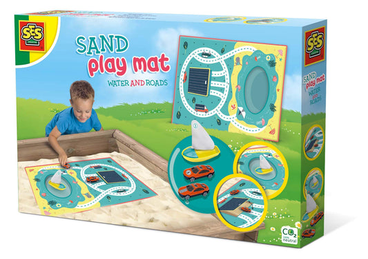 Sand play mat – Water and roads
