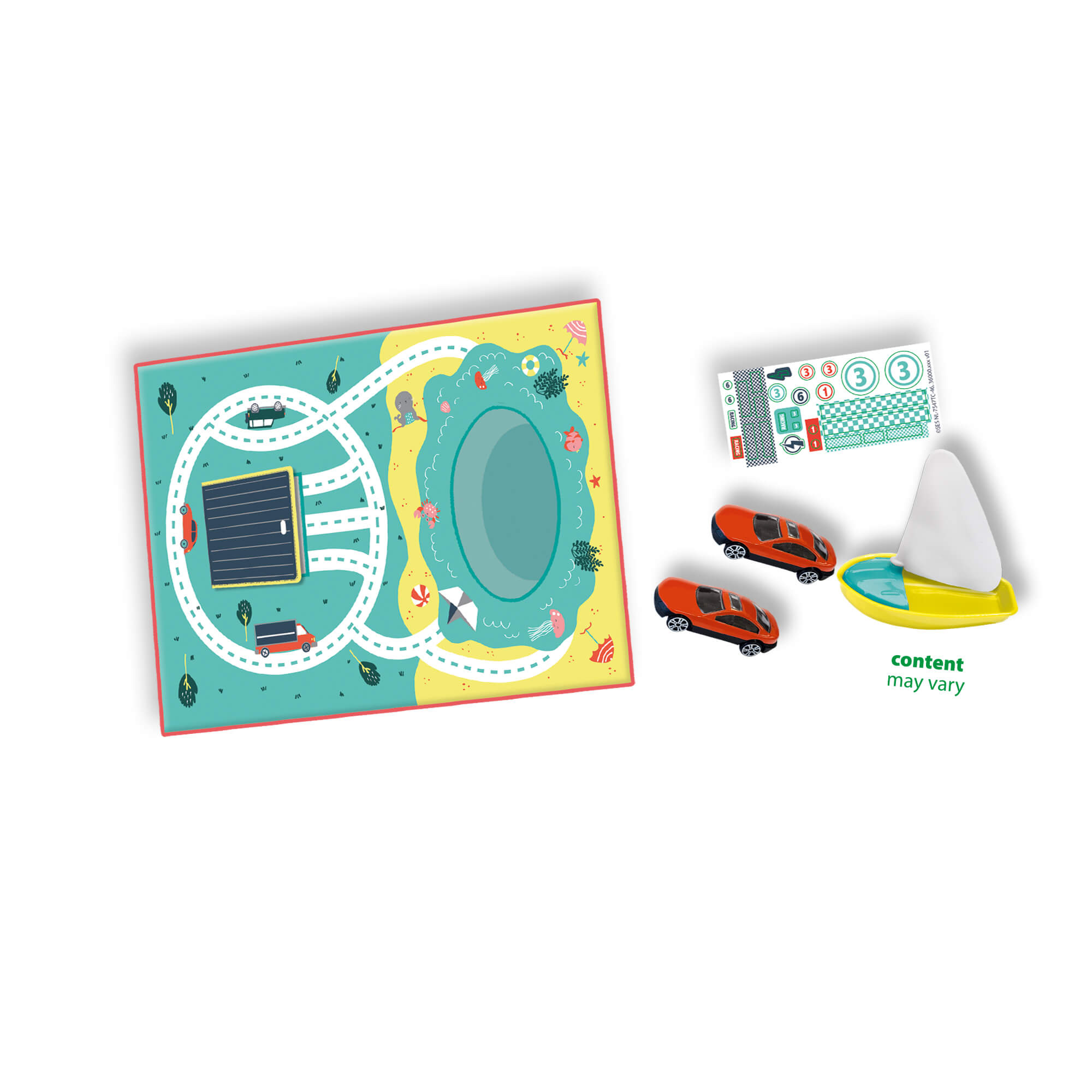 Sand play mat – Water and roads